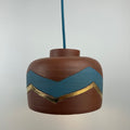 Terracotta & bling plug-in pendant lamp